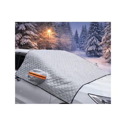 Parasolar exterior iarna vara cu protectie oglinzi, geamuri fata laterale si capota 227x144cm — imaginea 8