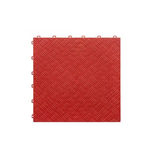 Pardoseala modulara plina PP 40x40x1.8cm garaj trafic intens Rosu