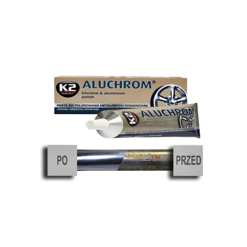 Pasta polish curatare si lustruire suprafete cromate si aluminiu K2 Aluchrom 120g — imaginea 4