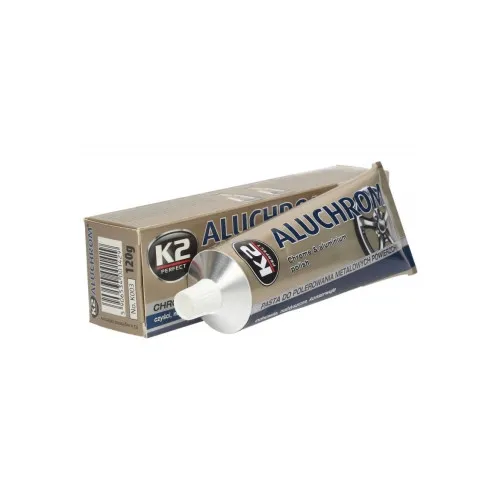 Pasta polish curatare si lustruire suprafete cromate si aluminiu K2 Aluchrom 120g — imaginea 3