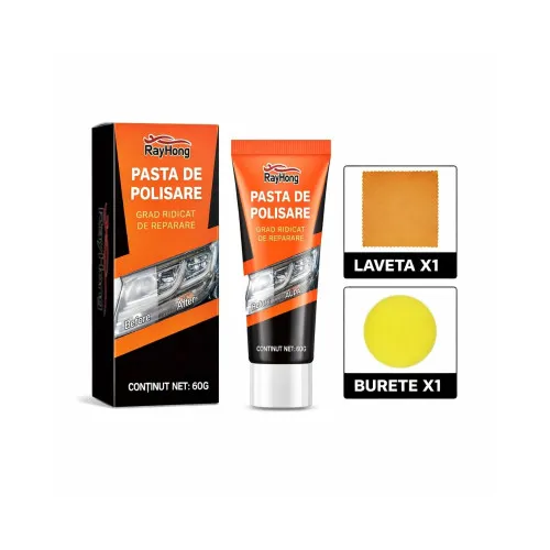 Pasta polish faruri auto 60g restaurare si protectie faruri MIV — imaginea 2