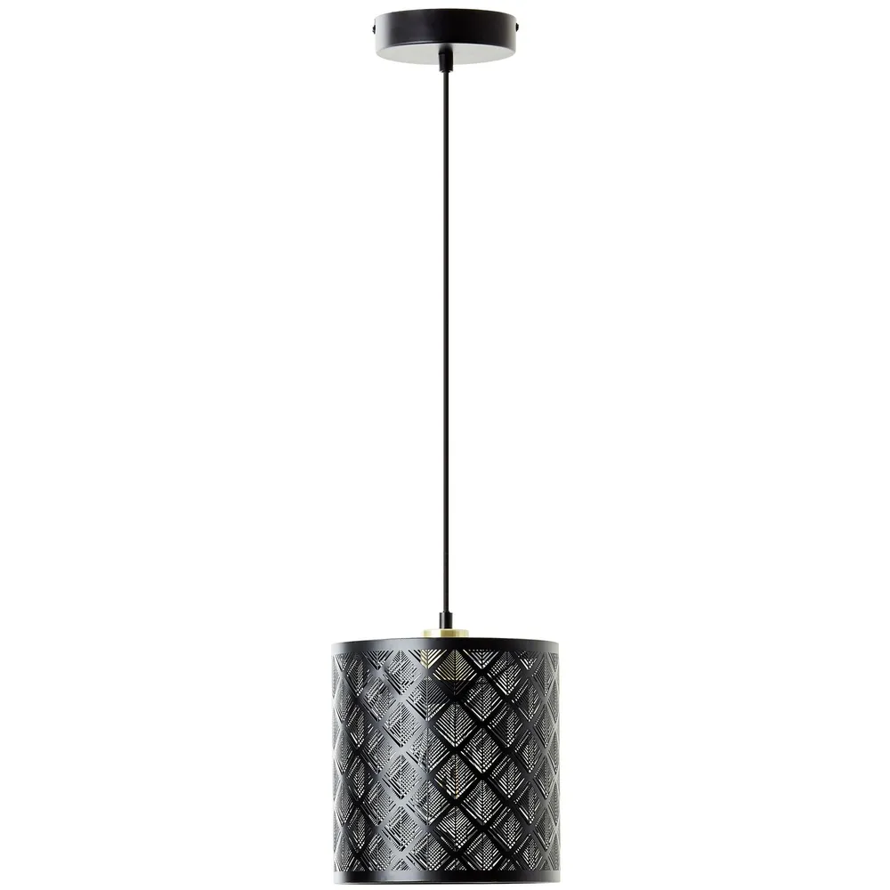 Pendul Galati, 1 x E27, D 20 cm, negru