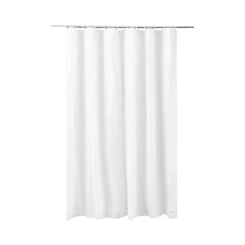 Perdea de dus 180x180 cm PVC alb, incl. 12 inele de plastic