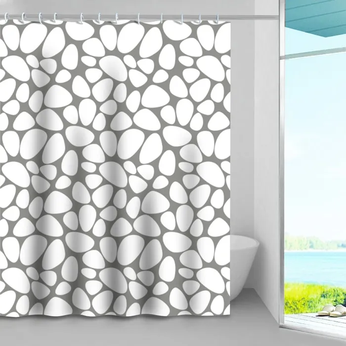 Perdea de dus Stone, model pietre, 240 x 200 cm