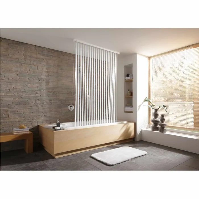Perdea de dus, tip roleta, alb, Kleine Wolke 34211 128 x 240 cm