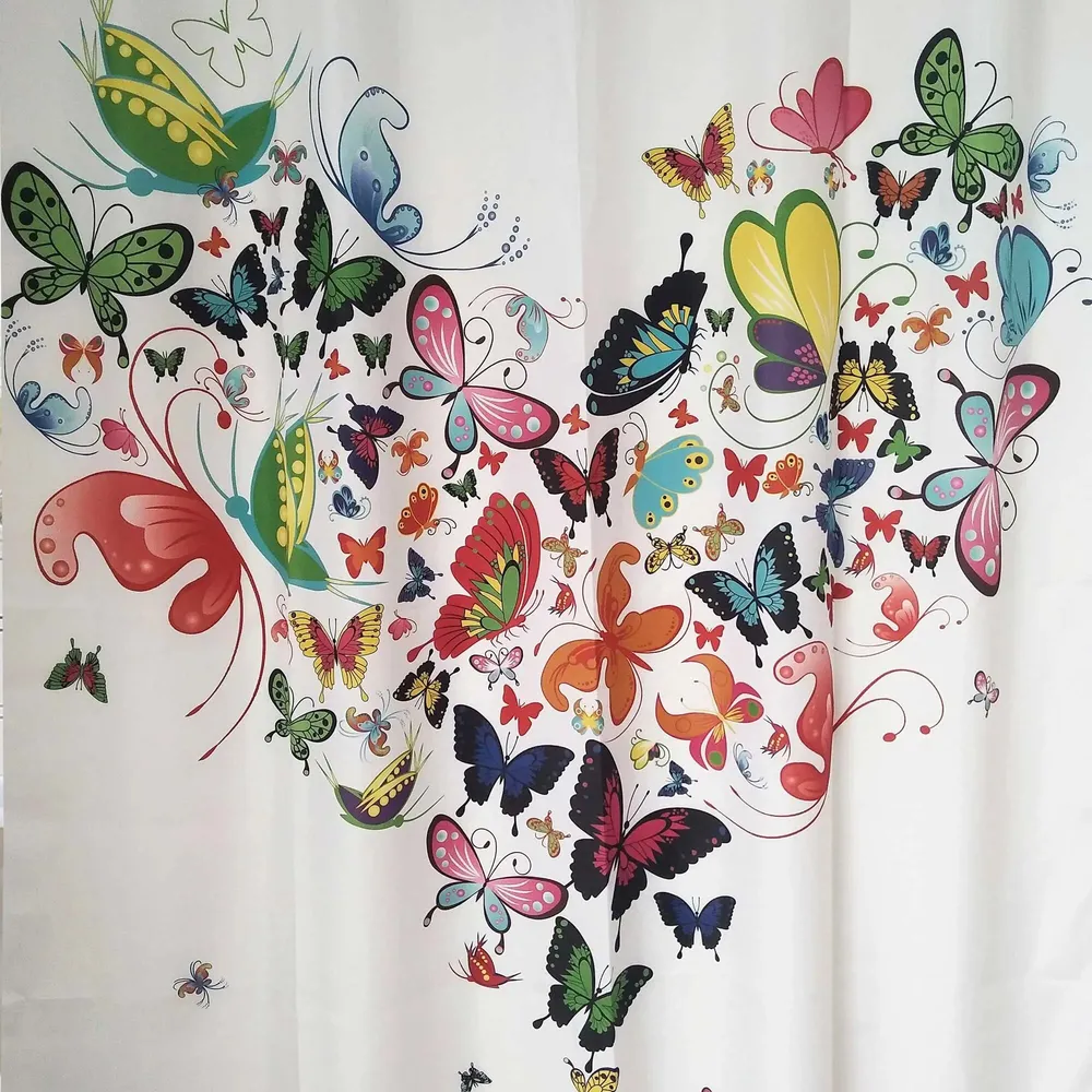 Perdea dus SWSC-1101, model fluturi, multicolor, 180 x 200 cm