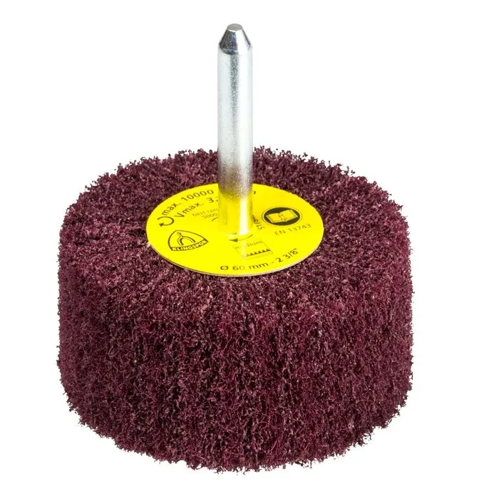 Perie abraziva, cu tija, Klingspor NFS 600 ME, pentru inox / metale, 60 x 30 x 6 mm