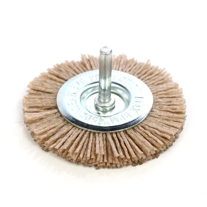 Perie circulara, cu tija, pentru aluminiu / inox / metale moi, Peromex 5133G, diametru 75 mm