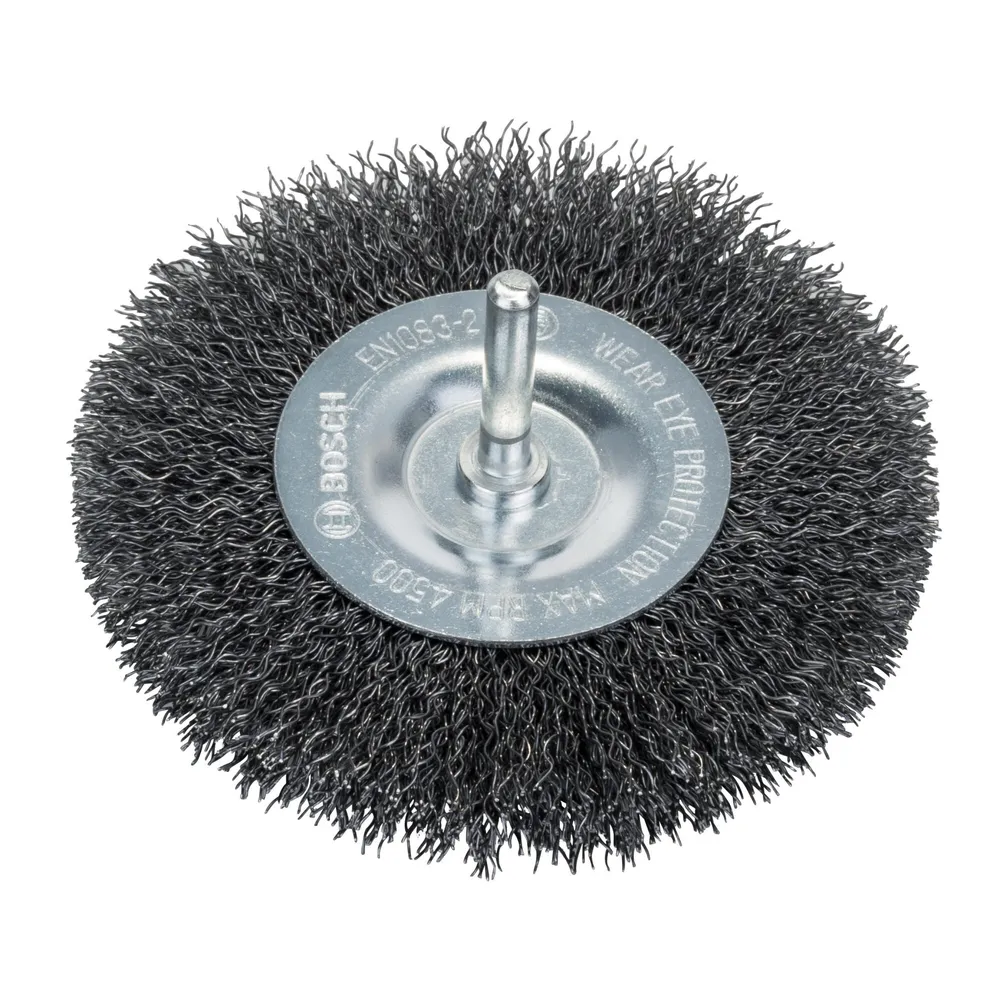 Perie circulara, cu tije, pentru otel / metale feroase / metale neferoase, Bosch 1609200273, diametru 100 mm
