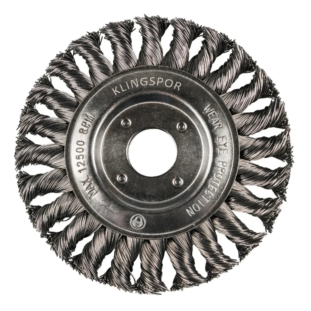 Perie circulara Klingspor BR 600 Z, 115x22.23mm, pentru inox, cu alezaj