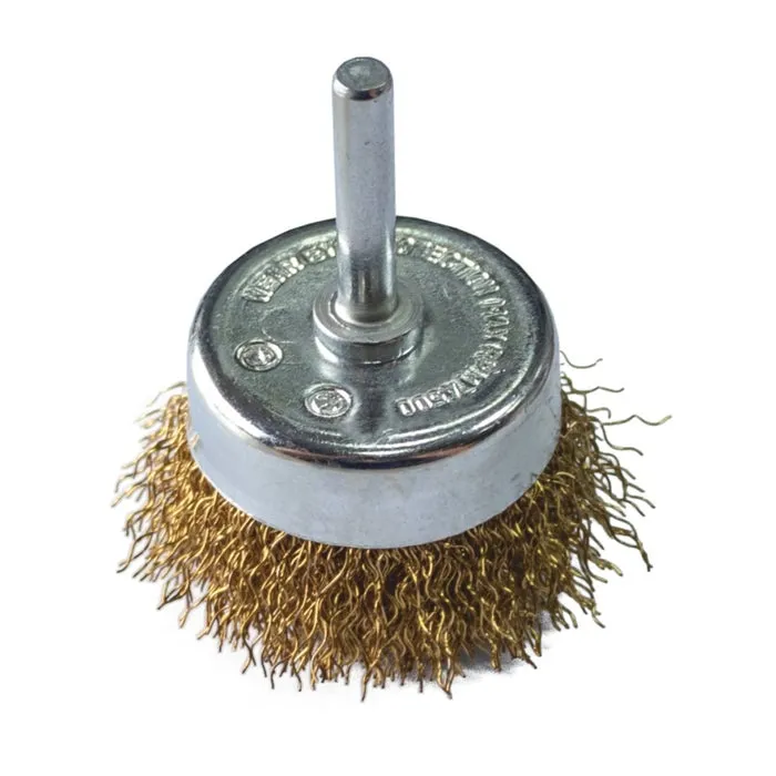 Perie cupa, cu tija, pentru lustruire si decapare, pentru lemn / fier, Lumytools LT06987, diametru 50 mm