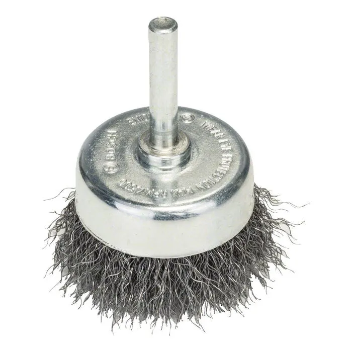 Perie cupa, cu tija, pentru otel / metale feroase / metale neferoase, Bosch, diametru 50 mm