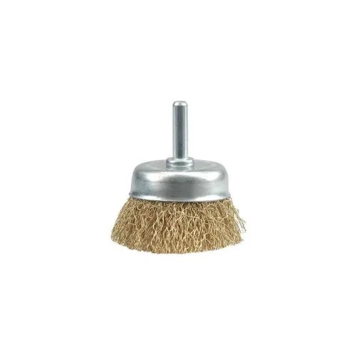 Perie cupa din sarma cu tija 50mm – pentru bormasina si curatare metal