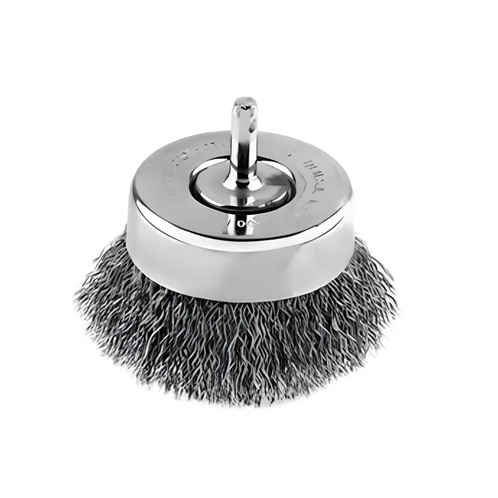 Perie cupa Peromex 5228G, diametru 75 mm, tija 30 mm, inox/aluminiu