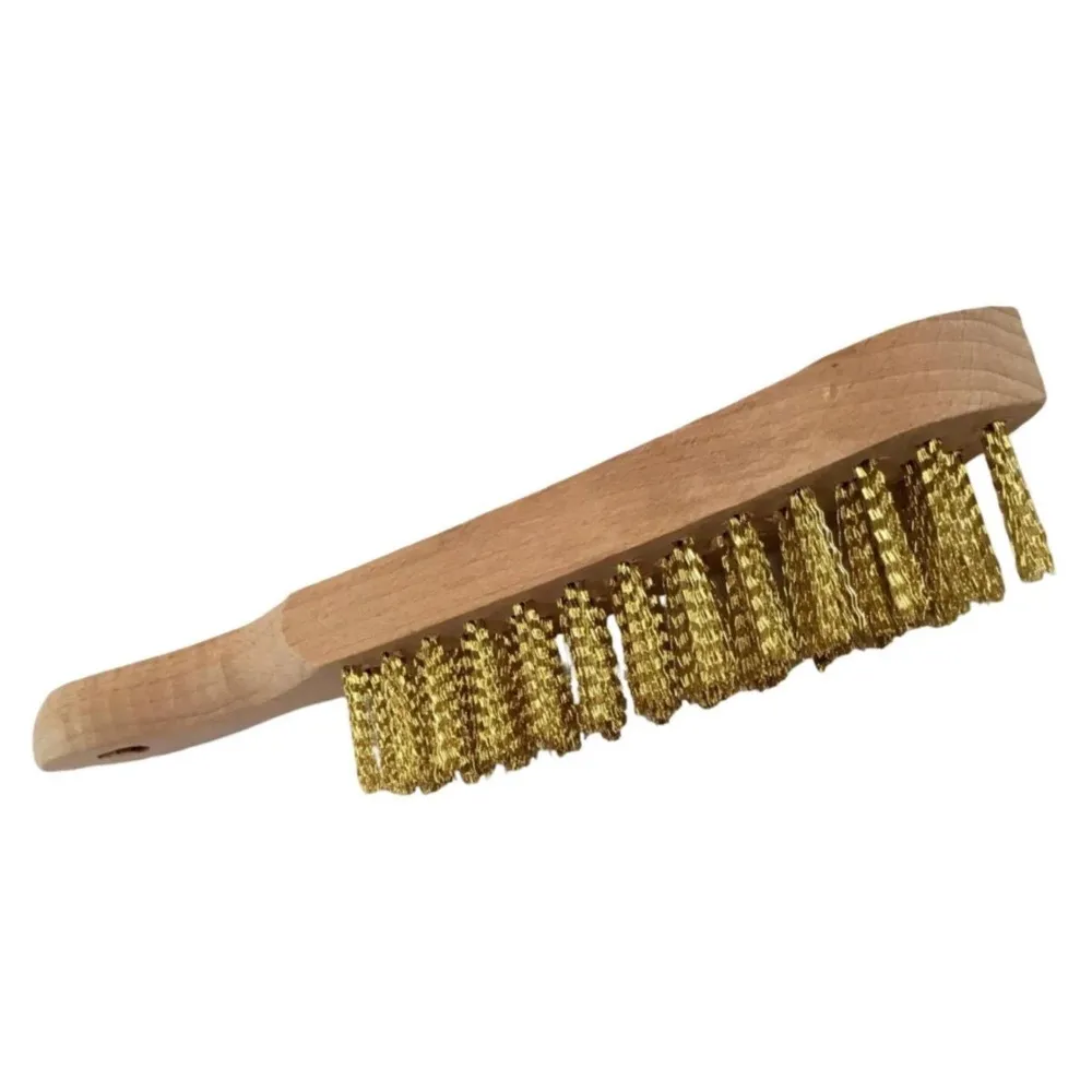 Perie de sarma, Peromex 32LD4, pentru metal, 4 randuri, cu maner de lemn, 280 mm