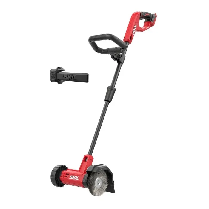 Perie electrica de curatat buruieni, dale, pavaj, pardoseala, Skil GV1E0660CA, maner telescopic, 20 V, fara acumulator