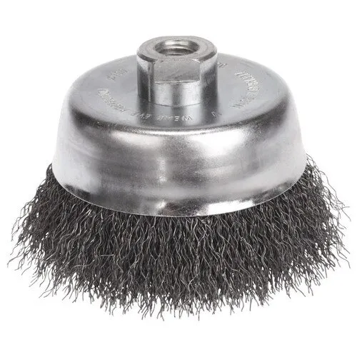 Perie sarma cupa Lessmann Ø100mm, sarma fina de otel