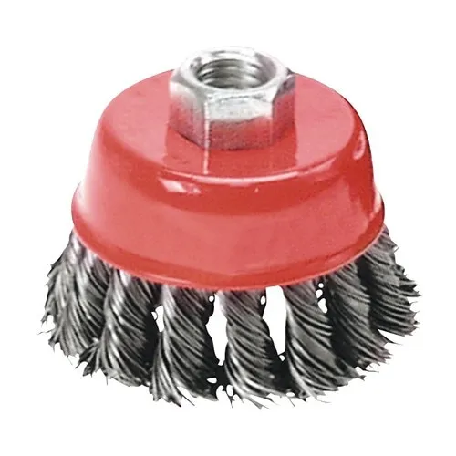 Perie sarma cupa Verto Ø100mm, sarma dura de otel