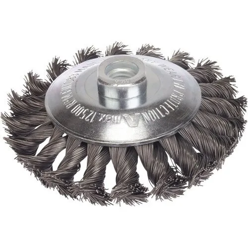 Perie sarma rotunda Lessmann Ø100mm, sarma dura de otel