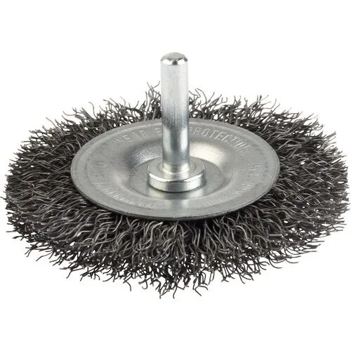 Perie sarma rotunda Lessmann Ø100mm, sarma fina de otel, 2 randuri grosime
