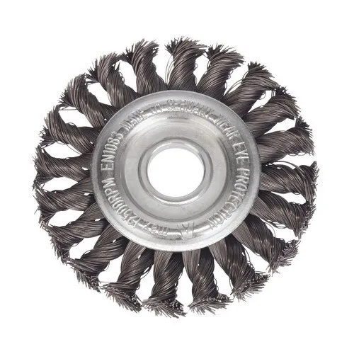 Perie sarma rotunda Lessmann Ø115mm, sarma dura de otel