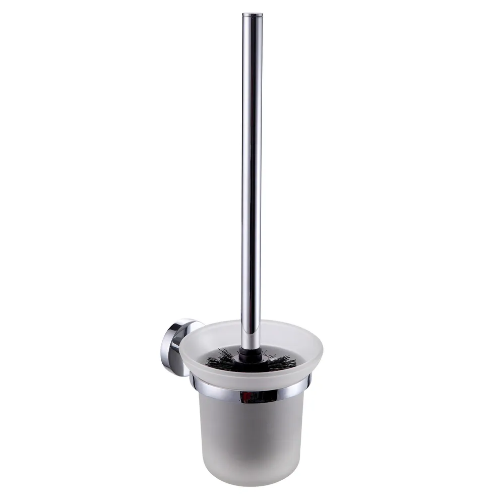 Perie WC Iobagno Alfa AC1514, suspendat, metal + sticla mata, 36 x 13 cm