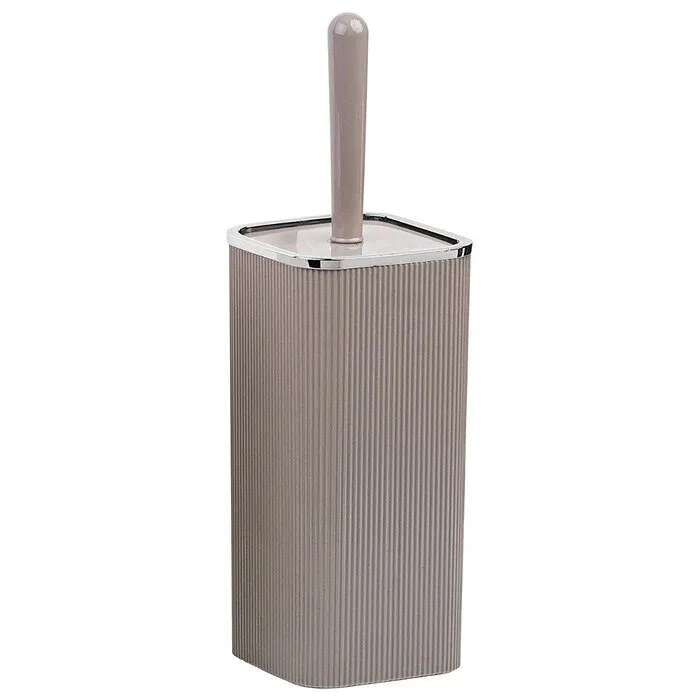 Perie WC Okyanus Home Diva OKY-506-1, montaj stativ, polistiren + ABS, finisaj maro + cromat, 10.2 x 10.2 x 34.2 cm