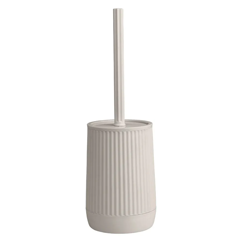 Perie WC Okyanus Home Nida OKY-389, montaj stativ, polipropilena, finisaj crem, 10.5 x 10.5 x 34.5 cm