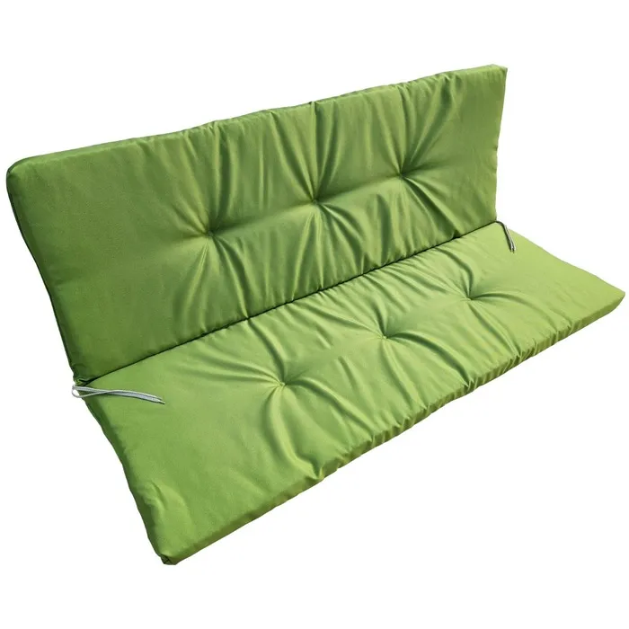 Perna pentru balansoar, 3 persoane, poliester, verde, 132 x 45 x 6 cm