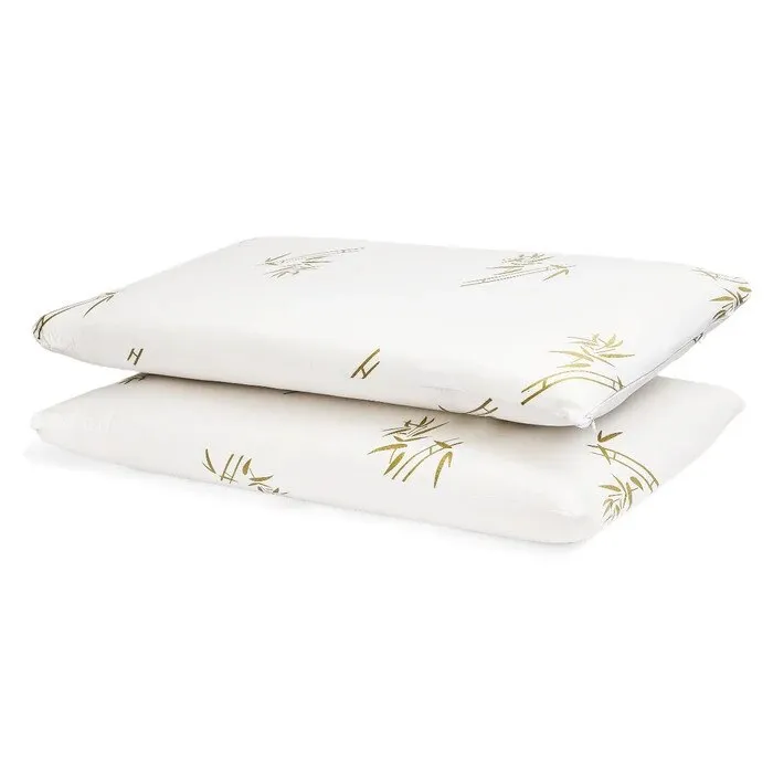 Perna pentru dormit Memory Bamboo, spuma cu memorie + microfibra supersoft, 40 x 70 cm, set 2 bucati
