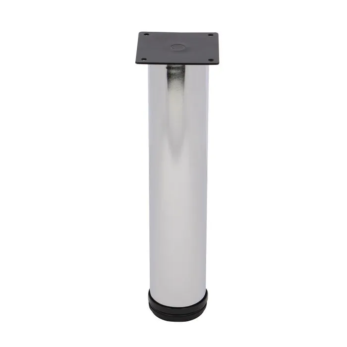 Picioare mobila, universale, reglabile, metalice, cromate, rotunde, 300 mm, set 4 bucati