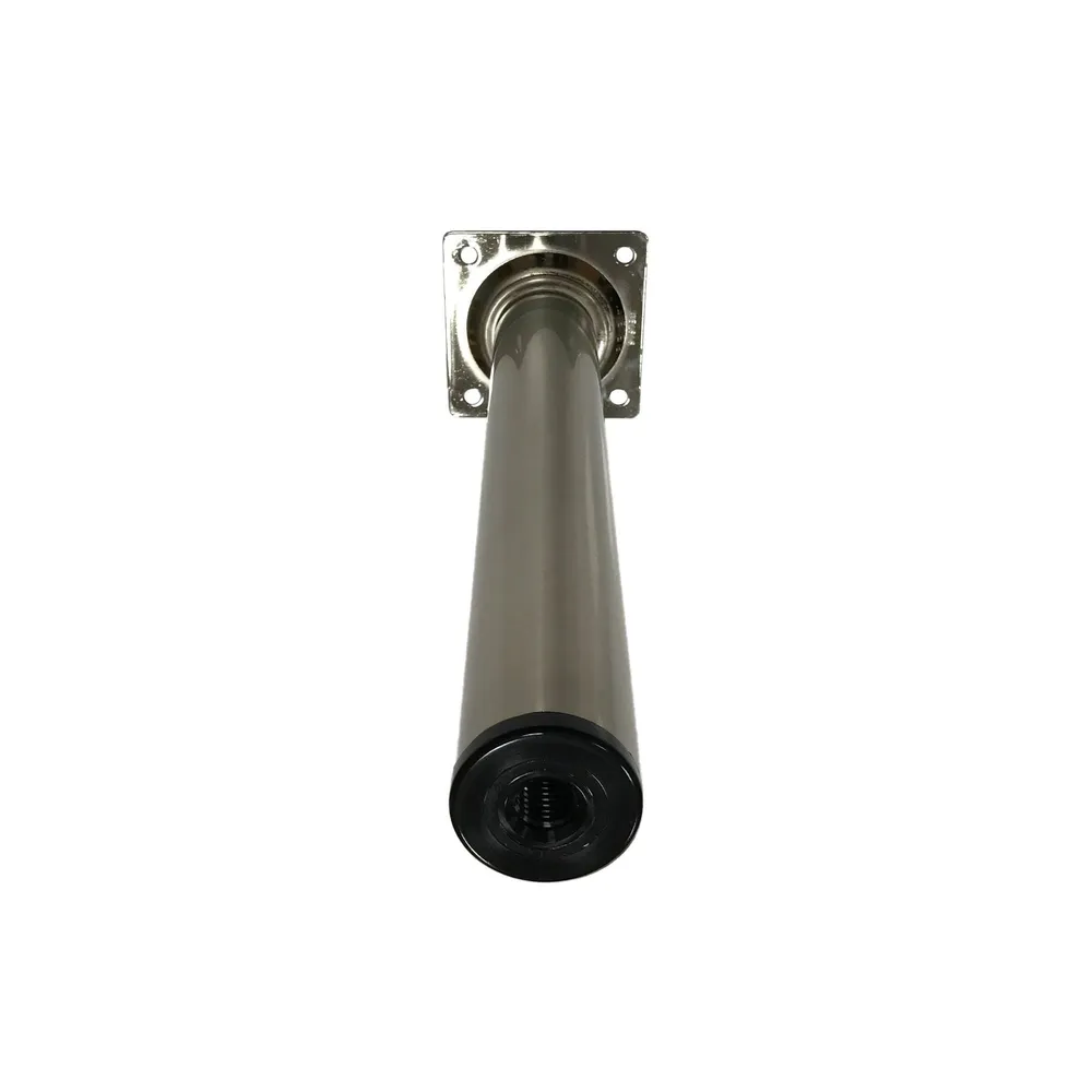Picior mobila, Ø 30 mm, H 400 mm, otel inoxidabil, argintiu, periat