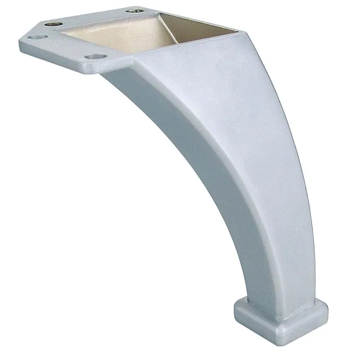 Picior mobila, fix, metalic, crom satinat, 105 mm