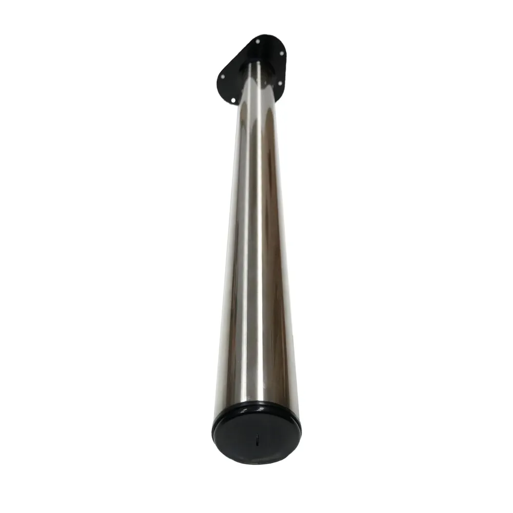 Picior mobila, pentru masa, Ø 60 mm, H 700 mm, otel inoxidabil, argintiu, periat