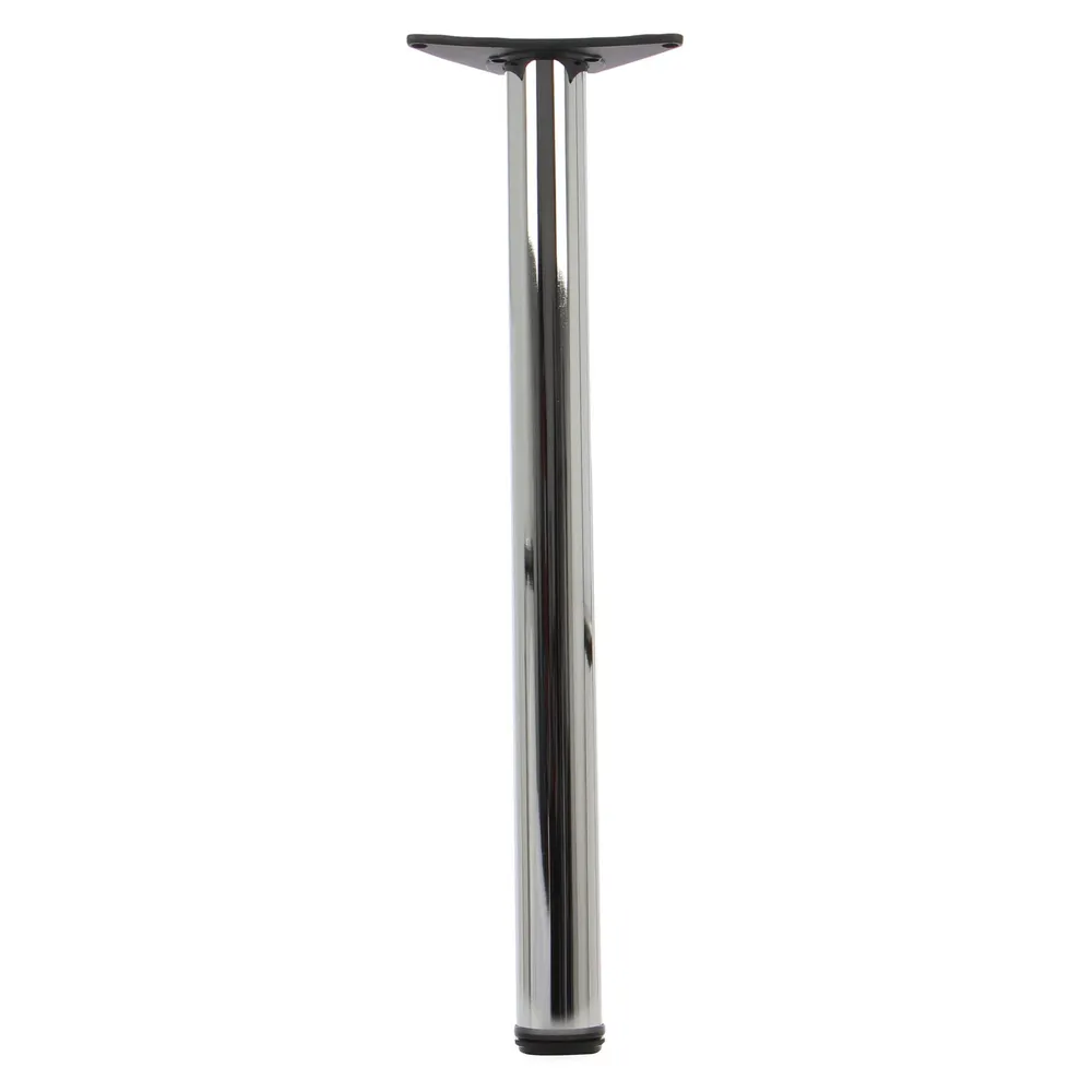 Picior mobila, pentru masa, reglabil, metalic, cromat, rotund, Holzer M1, 710 mm, set 4 bucati