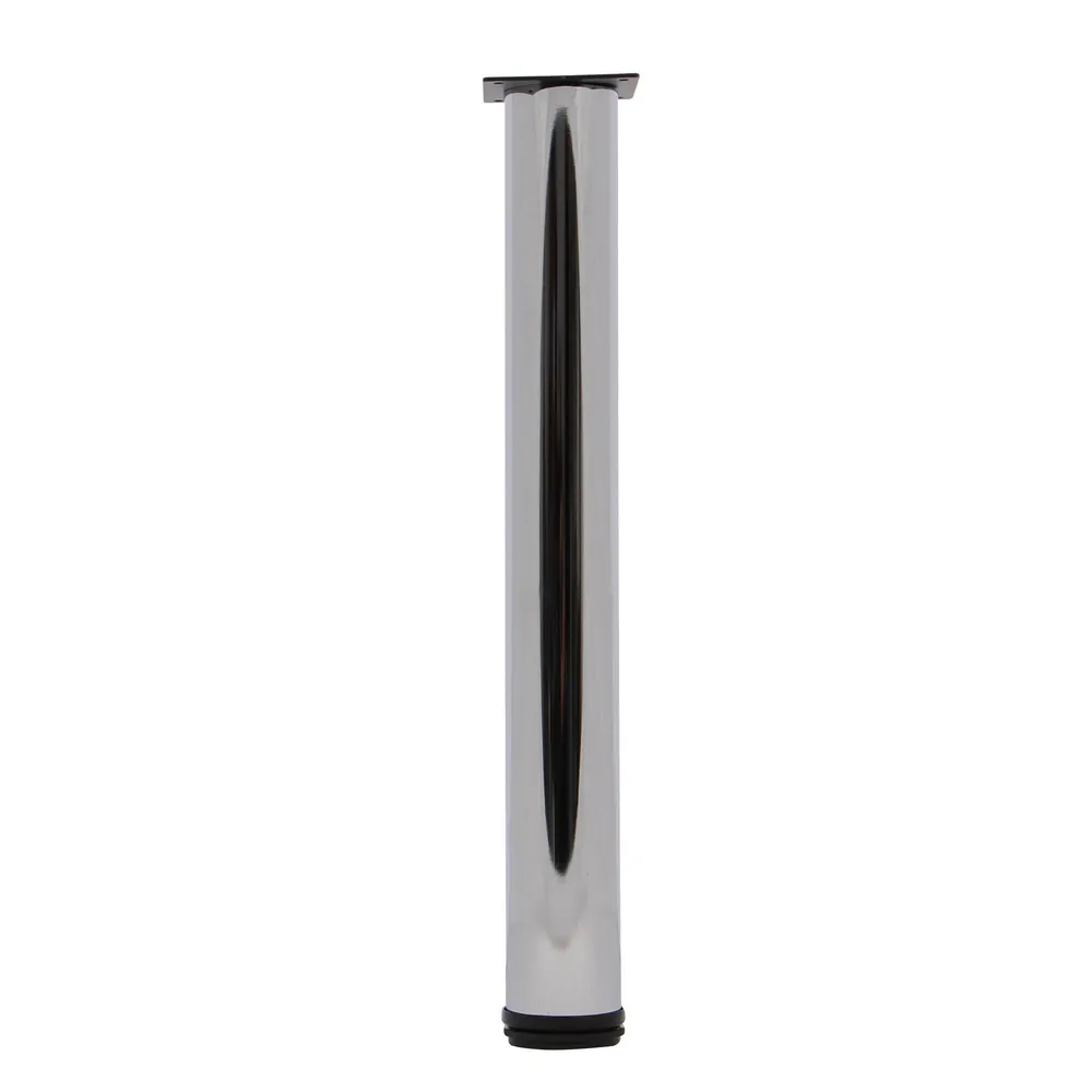 Picior mobila, pentru masa, reglabil, metalic, cromat, rotund, Holzer M2, 870 mm, set 4 bucati