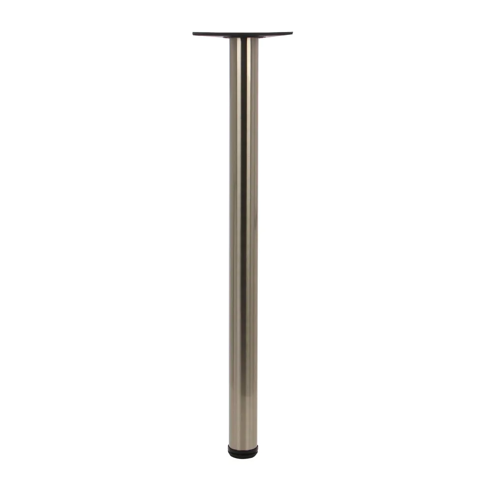 Picior mobila, pentru masa, reglabil, metalic, nichelat, rotund, 870 mm, set 4 bucati