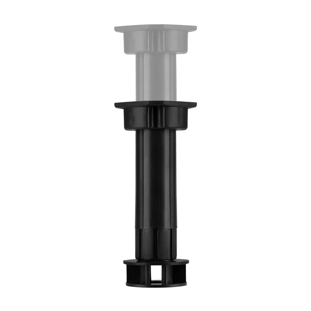 Picior mobila, reglabil, H 130 - 170 mm, plastic, negru mat