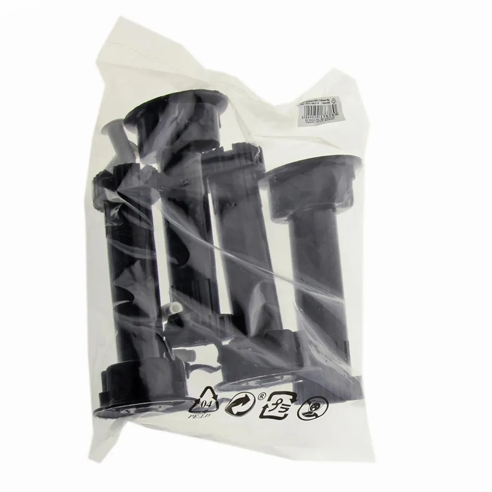 Picior mobila, reglabil, plastic, finisaj negru, 150x28mm, set 4 bucati
