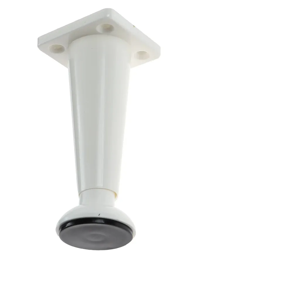 Picior mobila, universal, reglabil, din plastic, alb, 100 mm, set 4 bucati