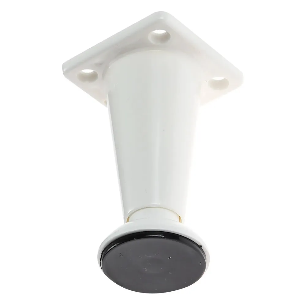 Picior mobila, universal, reglabil, din plastic, alb, 80 mm, set 4 bucati