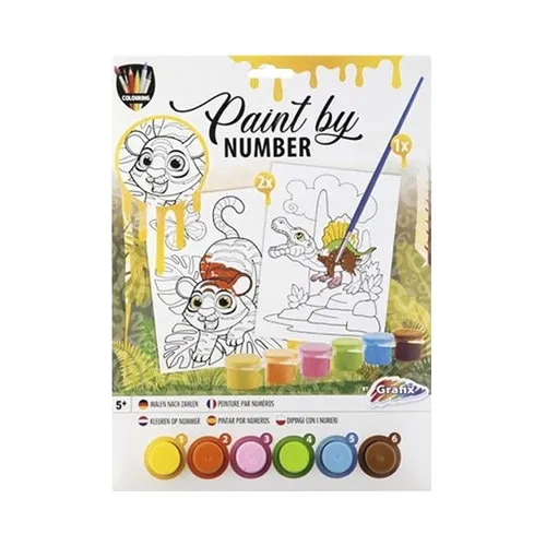 Pictura pe numere pentru copii A4, model 2