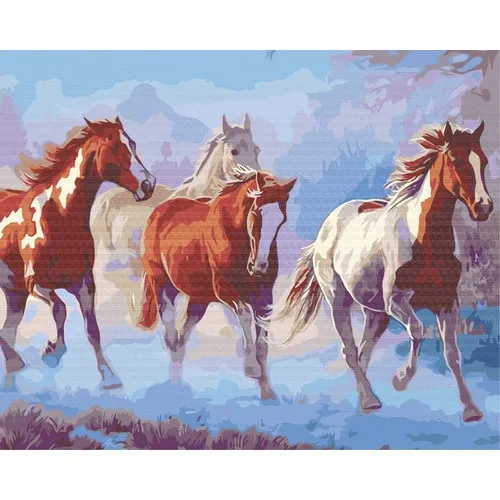 Pictura pe numere Proud herd 40x50 cm