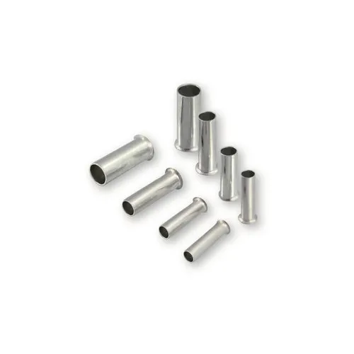 Pini terminali neizolati Commel 1, 5mm², 100 bucati, pentru conductor litat, culoare gri