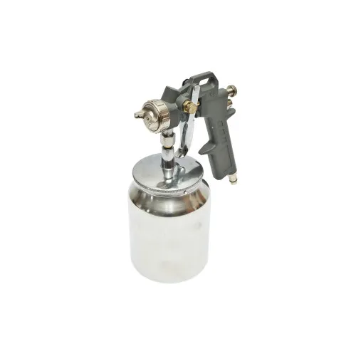 Pistol de vopsit cu aer comprimat 1L, cupa din inox in partea de jos, duza 1.5mm — imaginea 2