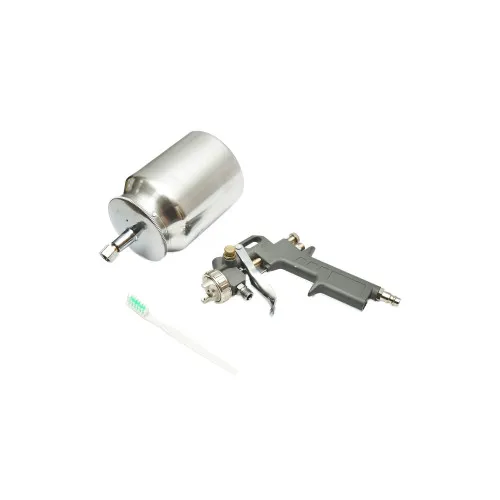 Pistol de vopsit cu aer comprimat 1L, cupa din inox in partea de jos, duza 1.5mm — imaginea 4