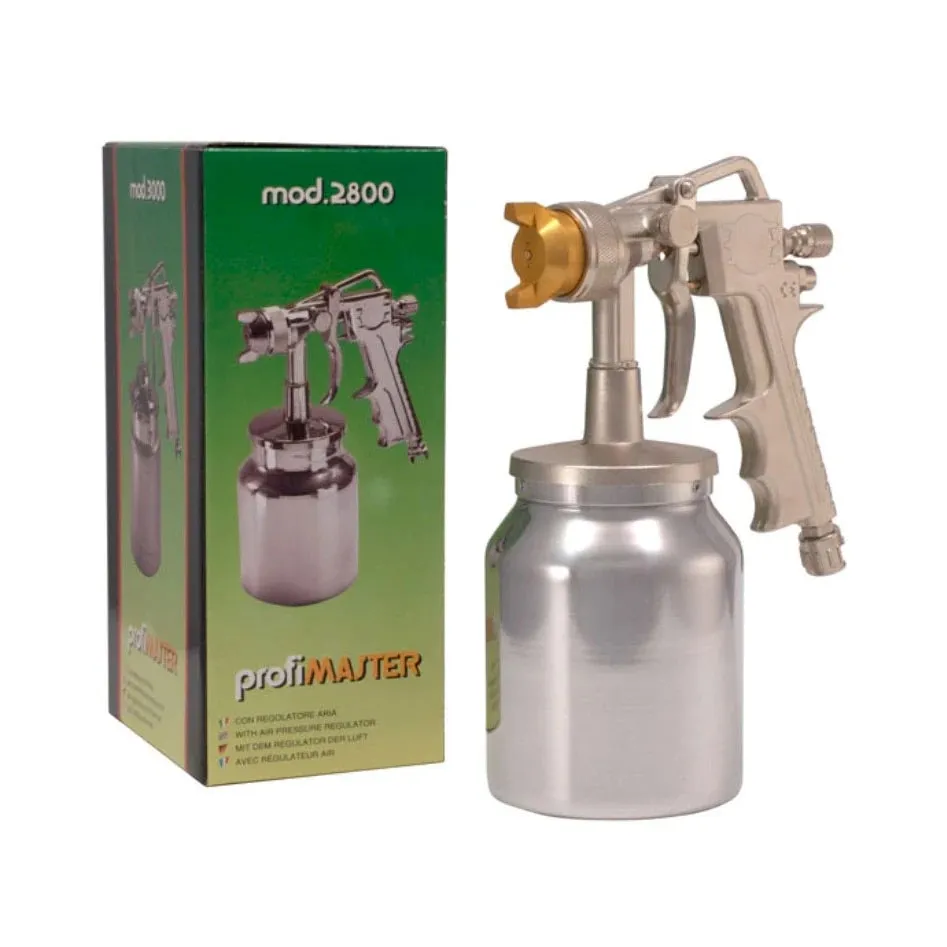 Pistol de vopsit pneumatic, Profimaster 2800, cu cupa jos, 1 litru