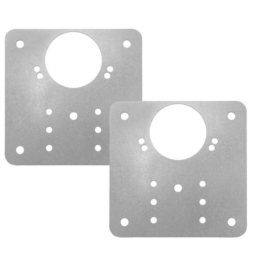 Placa perforata plata, pentru reparatii, metal, 90 x 90 mm, set 2 bucati