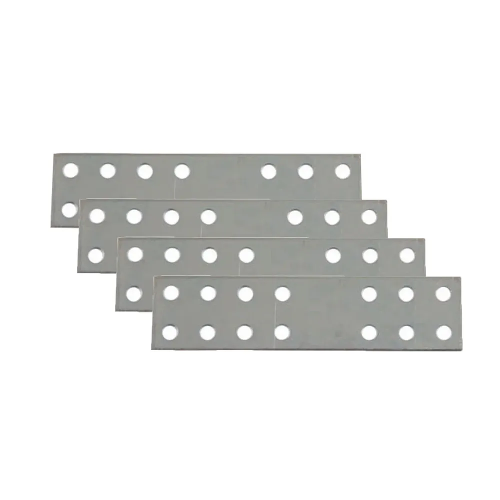 Placute metalice, tip I, pentru mobilier, zincat alb, 60 x 25 mm, set 4 bucati