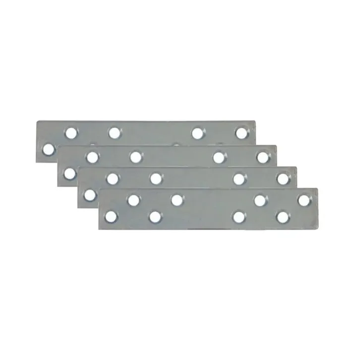 Placute metalice, tip I, pentru mobilier, zincat alb, 80 x 20 mm, set 4 bucati